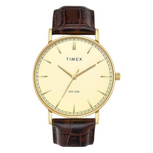 TIMEX Champagne Round Dial Analog Mens Watch - TWTG12201 - KRISHNA WATCH COMPANY