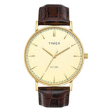TIMEX Champagne Round Dial Analog Mens Watch - TWTG12201 - KRISHNA WATCH COMPANY