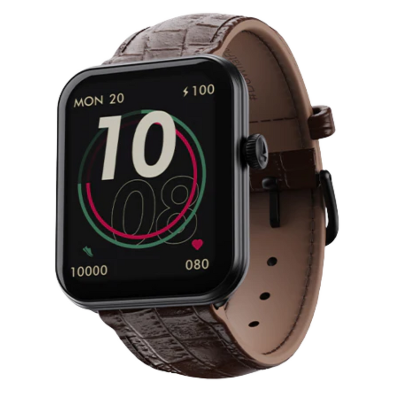 Boat Cosmos Plus Brown Leather Smartwatch with 1.78" (4.52cm) AMOLED Display, BT Calling, 100+ Sports Modes, Heart Rate, SpO2