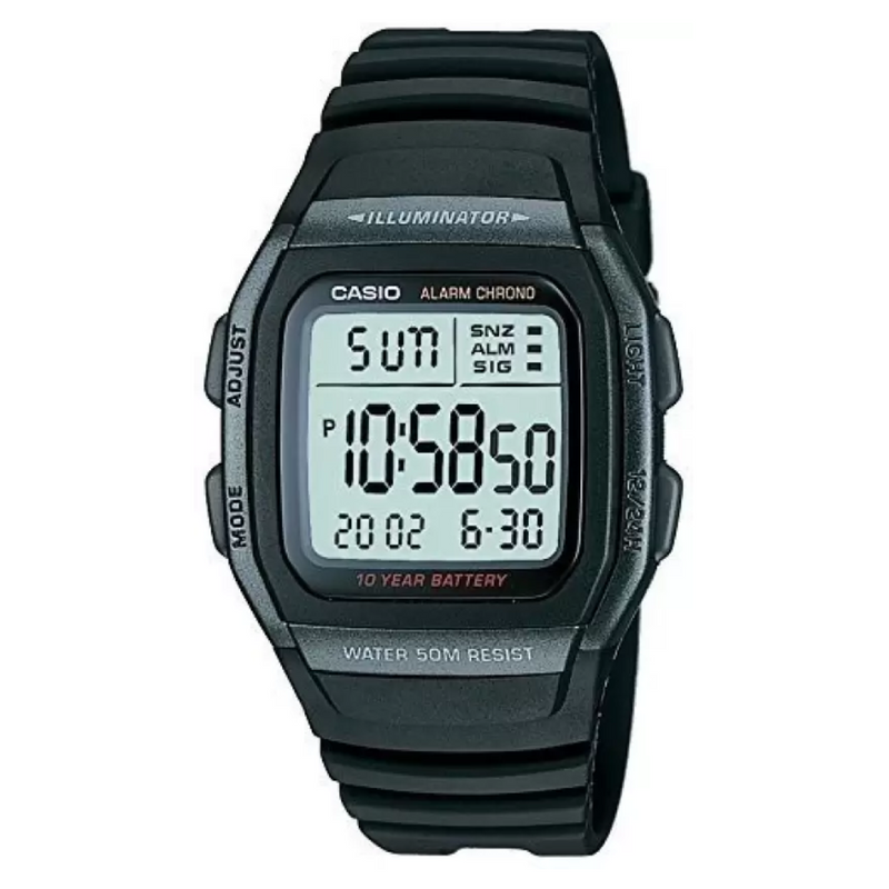 CASIO Youth Black Digital - Unisex Watch W-96H-1AVDF - D031