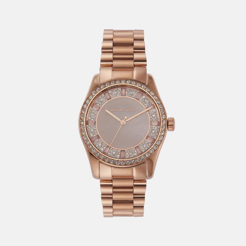 Female Pink Analog Stainless Steel Watch MK7444 - KRISHNA WATCH COMPANY