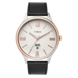 Timex Men Analog Silver Round Brass Dial Watch- TWEG18427 - KRISHNA WATCH COMPANY