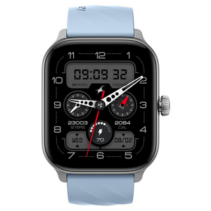 Fastrack Nitro Pro with 4.69 cm AMOLED Display, AOD, Functional Crown, BT Calling Smartwatch with Fluoroscent Blue Strap 38105PP04 - KRISHNA WATCH COMPANY