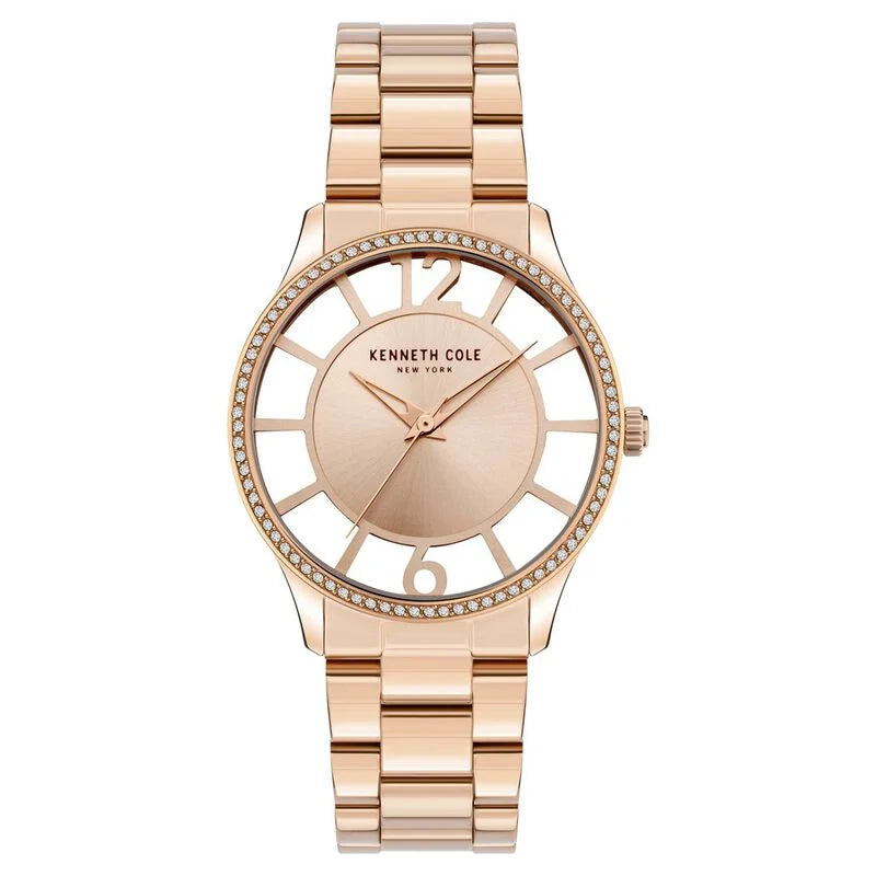 Kenneth Cole Quartz Analog Rose Gold Dial Stainless Steel Strap Watch for Women - NEKCWLG2105603LD