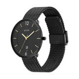 Titan Black & Gold Black Dial Stainless Steel Strap Watch 1849NM02 / NS1849NM02