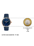 Timex Men Blue Round Analog Brass Dial Watch- TW0TG6520