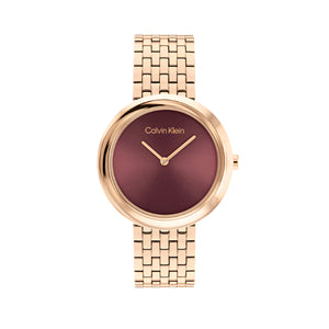 CALVIN KLEIN Twisted Bezel Analogue Watch For Women - 25100067 - KRISHNA WATCH COMPANY