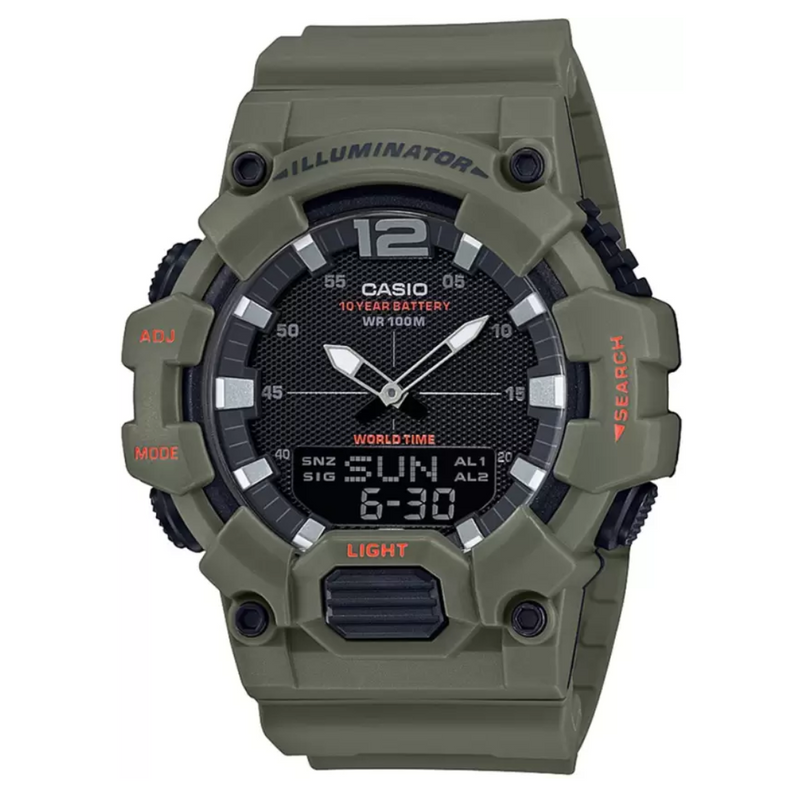 Casio Analog-Digital Black Dial Men's Watch- HDC700-3A2VDF - D178