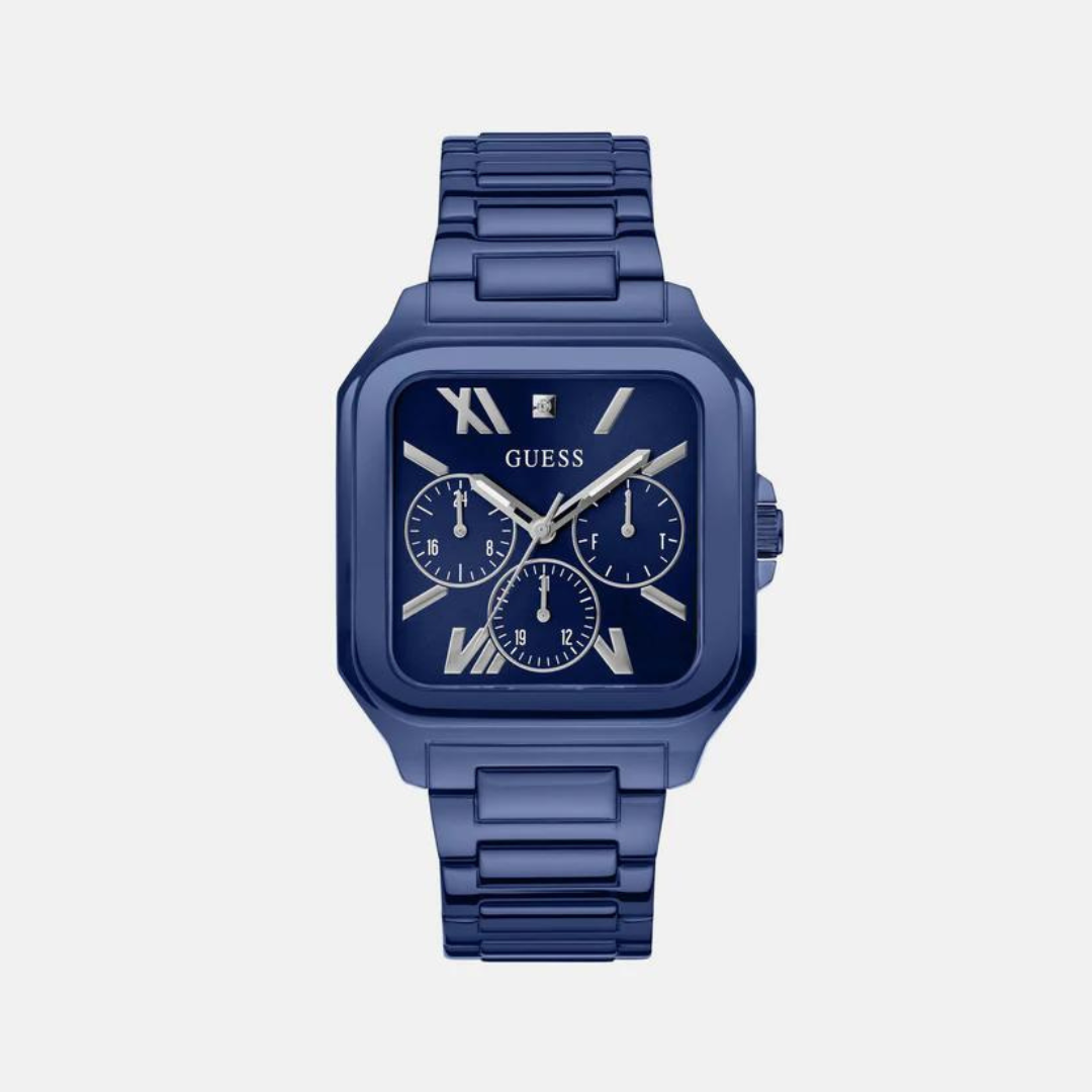 Guess Male Blue Chronograph Stainless Steel Watch GW0631G3