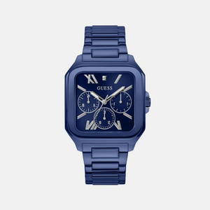 Guess Male Blue Chronograph Stainless Steel Watch GW0631G3 - KRISHNA WATCH COMPANY