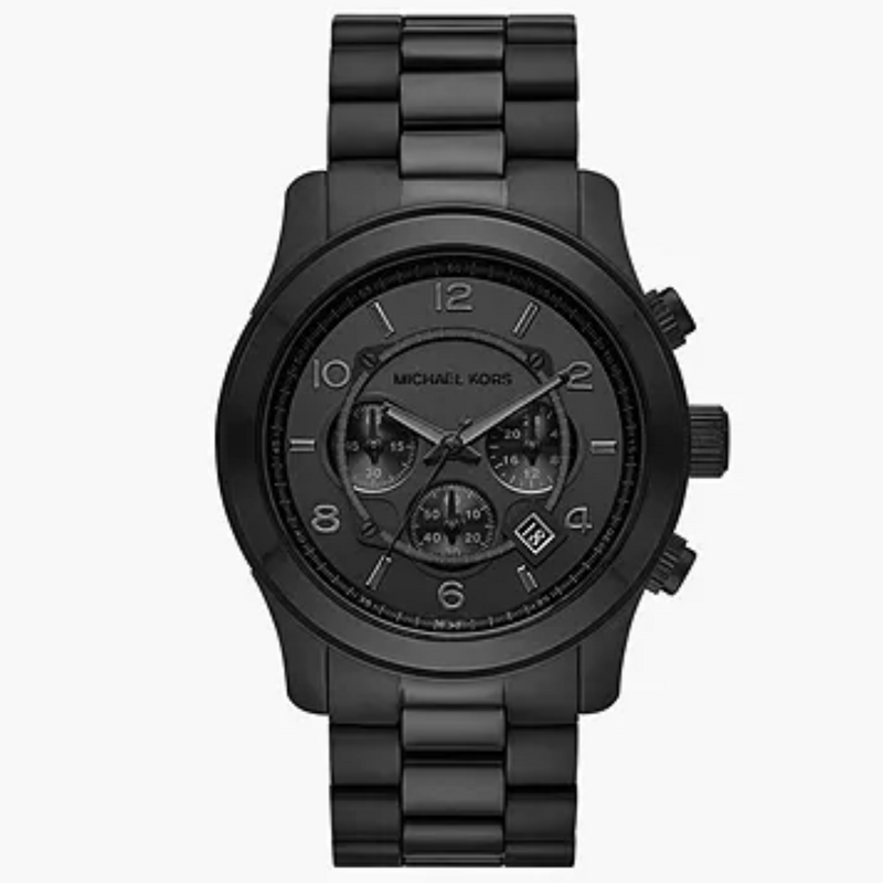 Michael Kors Runway Chronograph Black Stainless Steel Watch - MK9073 - KRISHNA WATCH COMPANY