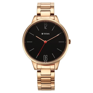 Titan Quartz Analog Black Dial Watch for Women - 2648WM05 - KRISHNA WATCH COMPANY
