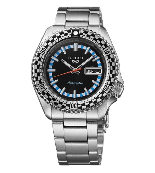 SEIKO Checker Flag Special Edition 5 Sports Automatic Watch for Men SRPK67K1 - KRISHNA WATCH COMPANY