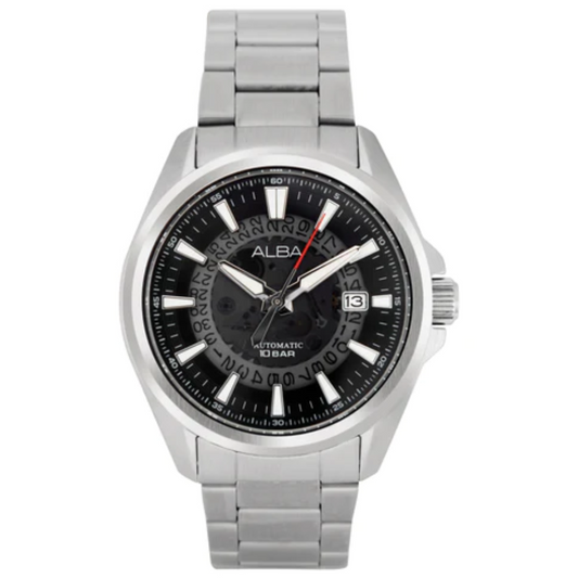 Alba Black Skeleton Dial Watch with White Hands AU4031X1