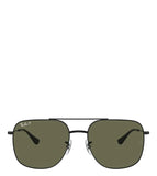 RAY-BAN Green Polarized Aviator Unisex Sunglasses 0RB3722I0025859