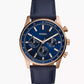 Fossil Sullivan Multifunction Navy Leather Watch - BQ2449
