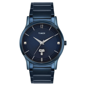 Timex Men Blue Round Analog Dial Watch- TW000R460 - KRISHNA WATCH COMPANY