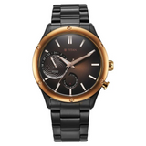 Titan Stellar Quartz Multifunction Brown Dial Stainless Steel Strap Watch for Men 10009KM02