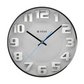 Metallic Wall Clock - Moulded Dial with solid numbers - W0008MA01