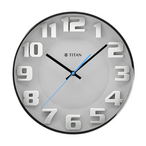 Metallic Wall Clock - Moulded Dial with solid numbers - W0008MA01 - KRISHNA WATCH COMPANY