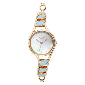 Titan Raga New You Quartz Analog Mother Of Pearl Dial Metal Strap Watch for Women 95190WM02 - KRISHNA WATCH COMPANY