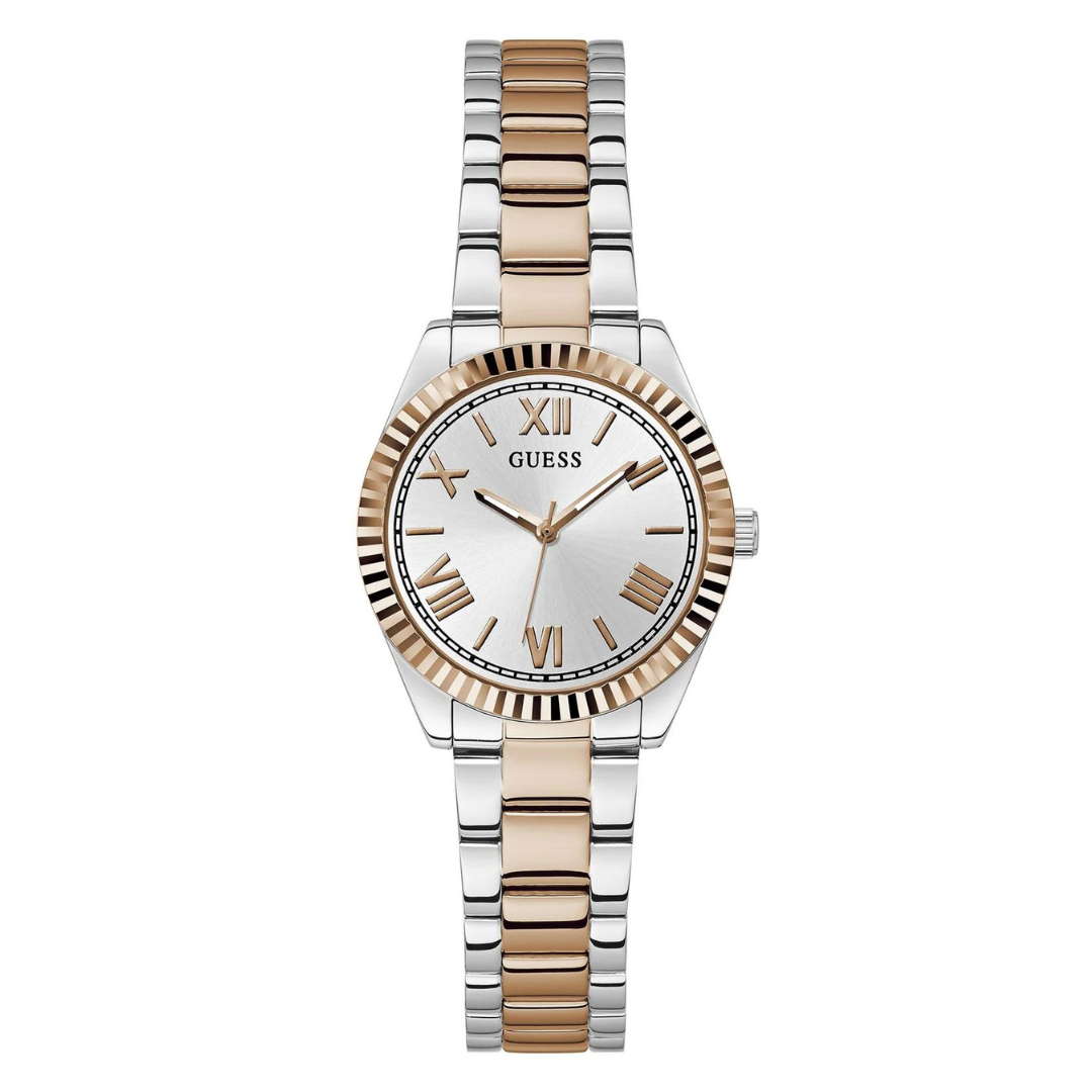 Guess Women's Watch Silver & Rose Gold Tone Case Quartz - GW0687L3