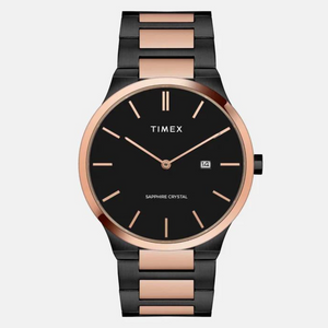 Timex E Class Male Black Analog Stainless Steel Watch TWEG23601 - KRISHNA WATCH COMPANY