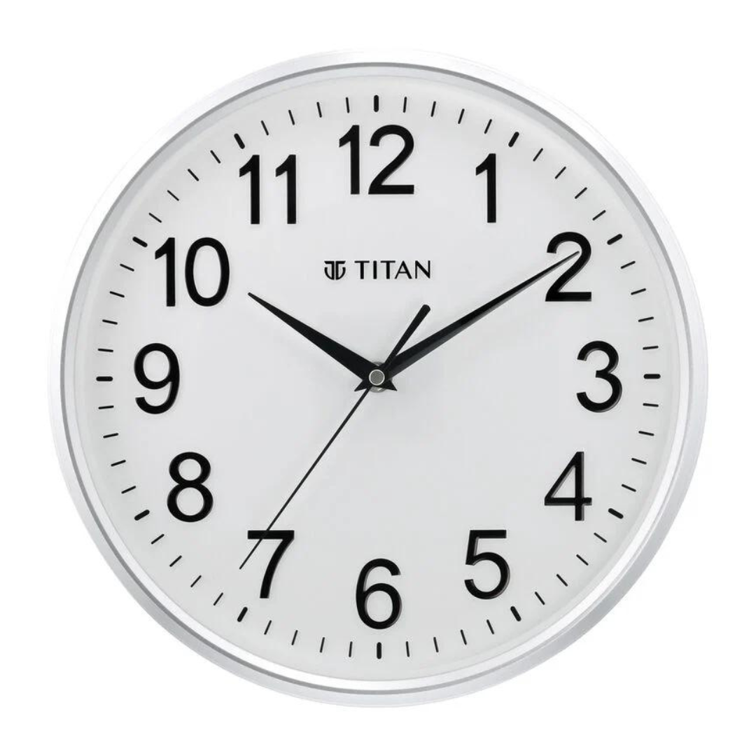 TITAN Wall Clock with Silent Sweep Technology - W0001PA01A - KRISHNA WATCH COMPANY