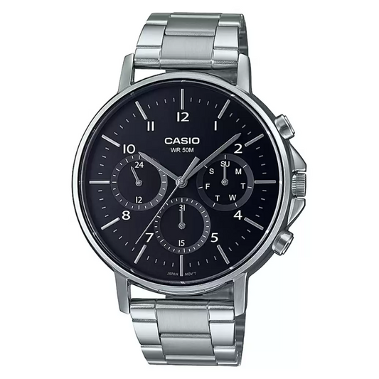 Silver Analog - Men's Watch CASIO  ENTICER MTP-E321D-1AVDF (A1845)
