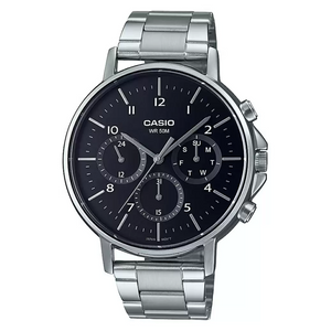 Casio Enticer Silver Analog - Men's Watch MTP-E321D-1AVDF - A1845 - KRISHNA WATCH COMPANY
