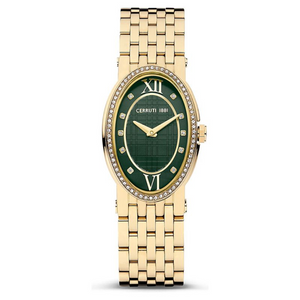 Cerruti 1881 Quartz Analog Green Dial Stainless Steel Strap Watch for Women CECIWLG2226104W - KRISHNA WATCH COMPANY