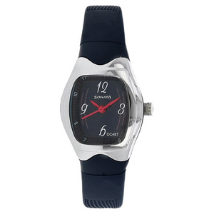 Blue Dial Plastic Strap Watch for Women NR8989PP04 - KRISHNA WATCH COMPANY