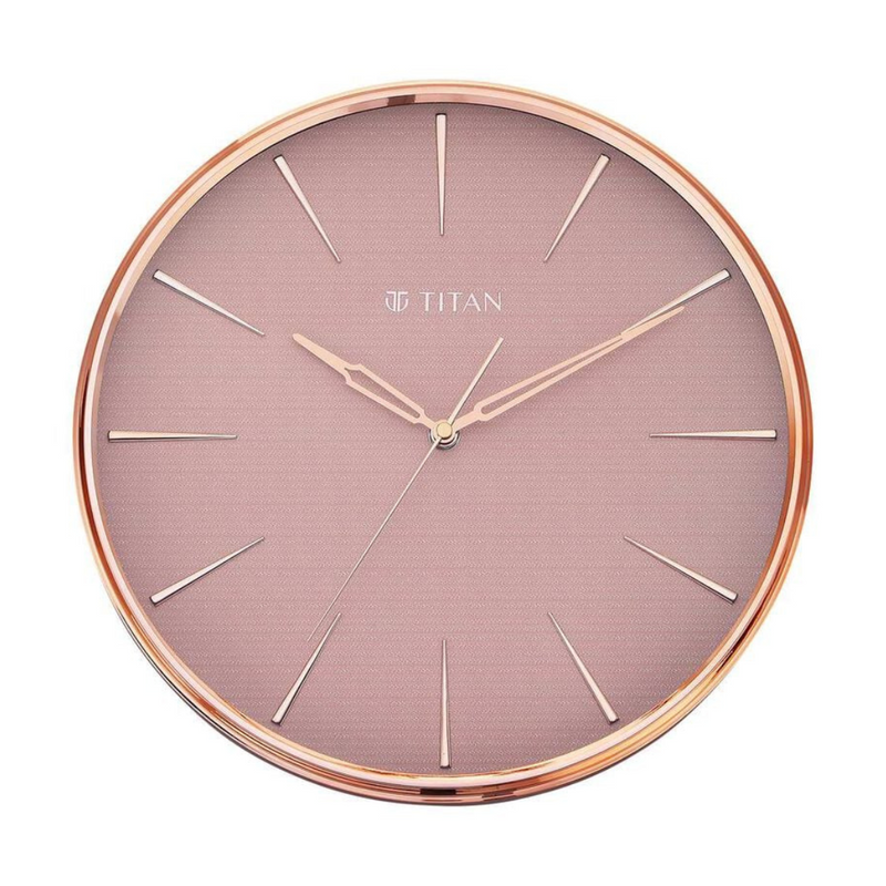 TITAN Contemporary Rustic Pink Wall Clock - W0013PA03 - KRISHNA WATCH COMPANY