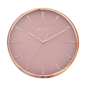 TITAN Contemporary Rustic Pink Wall Clock - W0013PA03 - KRISHNA WATCH COMPANY