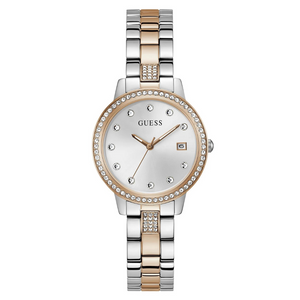 Guess Women's Watch Silver & Rose Gold Tone Case Quartz GW0725L2 - KRISHNA WATCH COMPANY