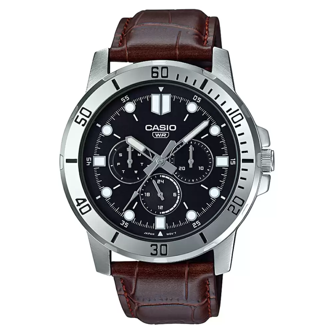Brown Leather - Men's Watch MTP-VD300L-1EUDF - A1751