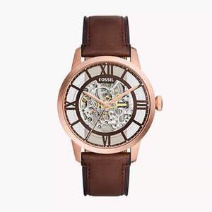 FOSSIL Townsman Automatic Brown Leather Watch ME3259 - KRISHNA WATCH COMPANY
