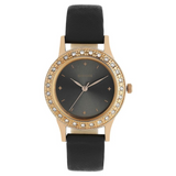 Sonata Blush Anthracite Dial Women Watch With Leather Strap 8123WL01 - KRISHNA WATCH COMPANY