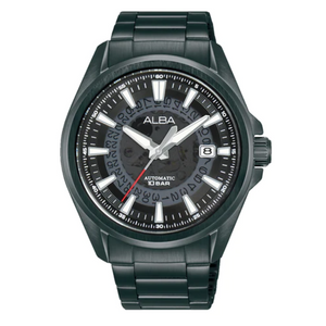 ALBA Black Skeleton Dial Watch - AU4025X1 - KRISHNA WATCH COMPANY