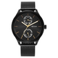 Titan Black and Gold Black Dial Analog with Day and Date Stainless Steel Strap Watch for Men 1833NM01