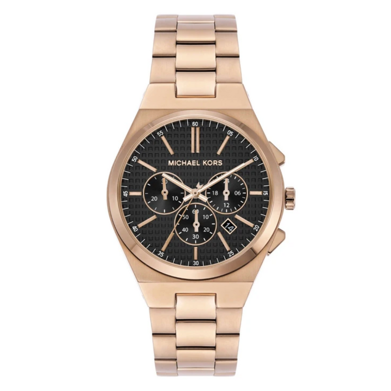 Michael Kors Oversized Lennox Beige Gold-Tone Watch MK9119 - KRISHNA WATCH COMPANY