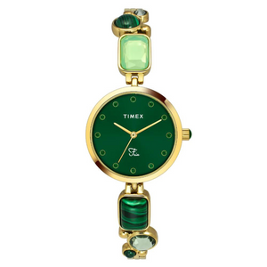 Timex Women Green Round Analog Dial Watch- TWEL17801 - KRISHNA WATCH COMPANY
