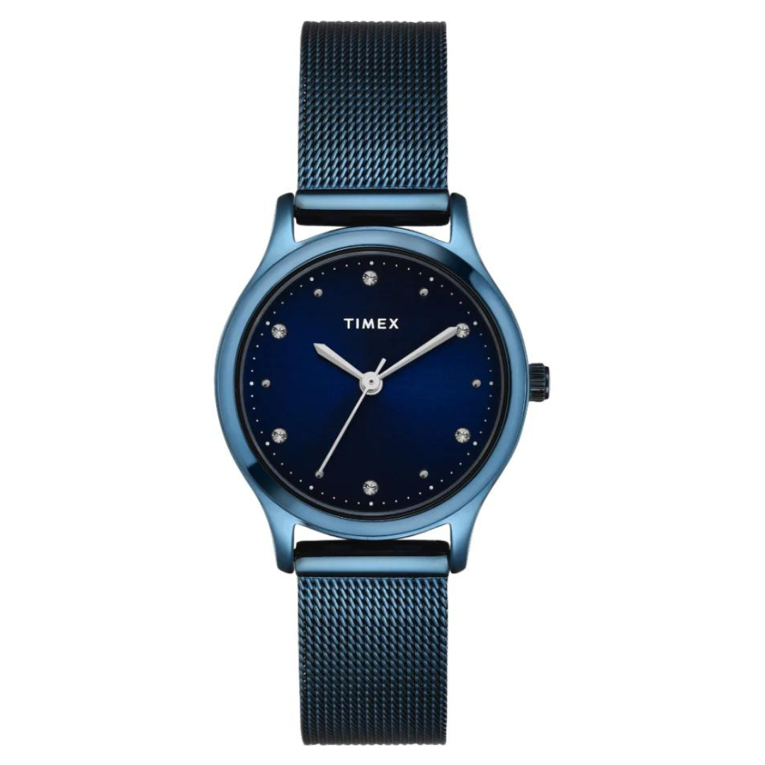 Timex Women Blue Round Analog Dial Watch- TW0TL8717