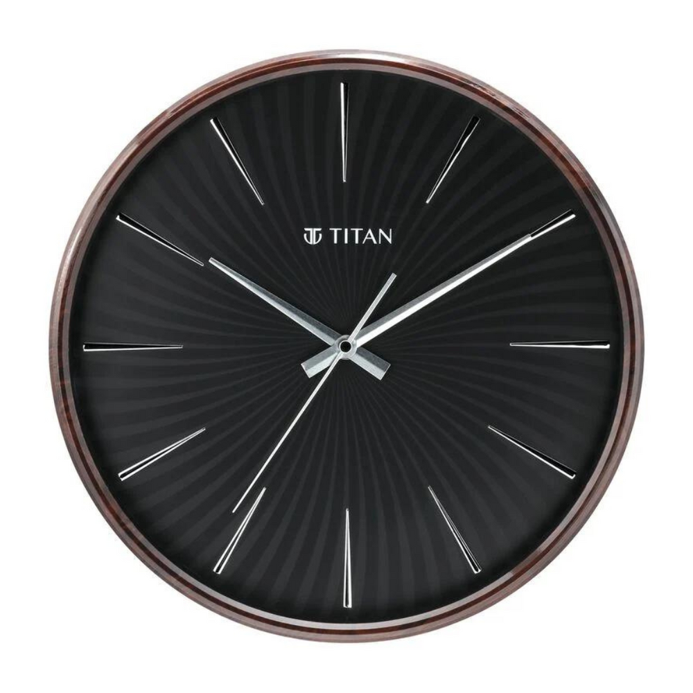 Titan Contemporary Brown Wall Clock - W0013PA01 - KRISHNA WATCH COMPANY