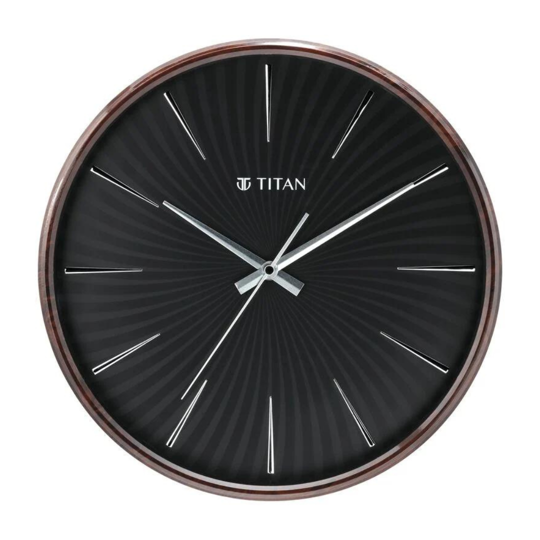 Titan Contemporary Brown Wall Clock - 32.5 cm x 32.5 cm (Medium) W0013PA01