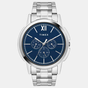 TIMEX Men's Blue Round Chronograph Stainless Steel Watch TW000U321 - KRISHNA WATCH COMPANY