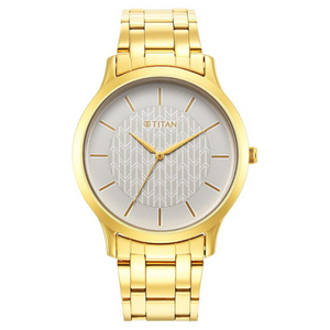 Titan Karishma Radiance White Dial Analog Stainless Steel Strap Watch for Men - 1825YM06 - KRISHNA WATCH COMPANY