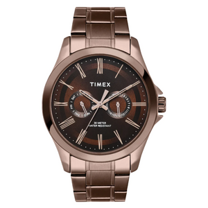 Timex Men Brown Round Analog Dial Watch - TW000X136 - KRISHNA WATCH COMPANY