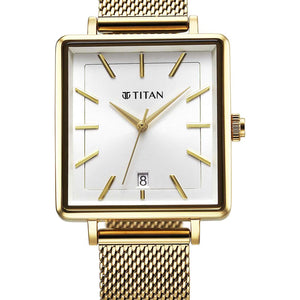 Titan Minimalists Quartz Analog with Date Watch for Women - 94205YM01 - KRISHNA WATCH COMPANY