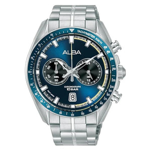 Alba Stainless Steel Men's Signa Analog Blue Dial Watch A4B017X1 - KRISHNA WATCH COMPANY